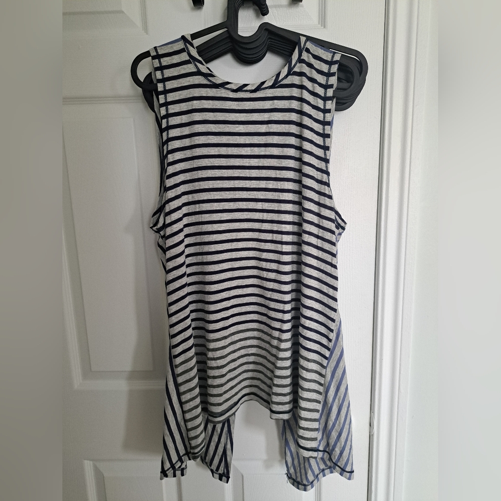 Cotton Innovation Striped Sleeveless Top